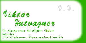 viktor hutvagner business card